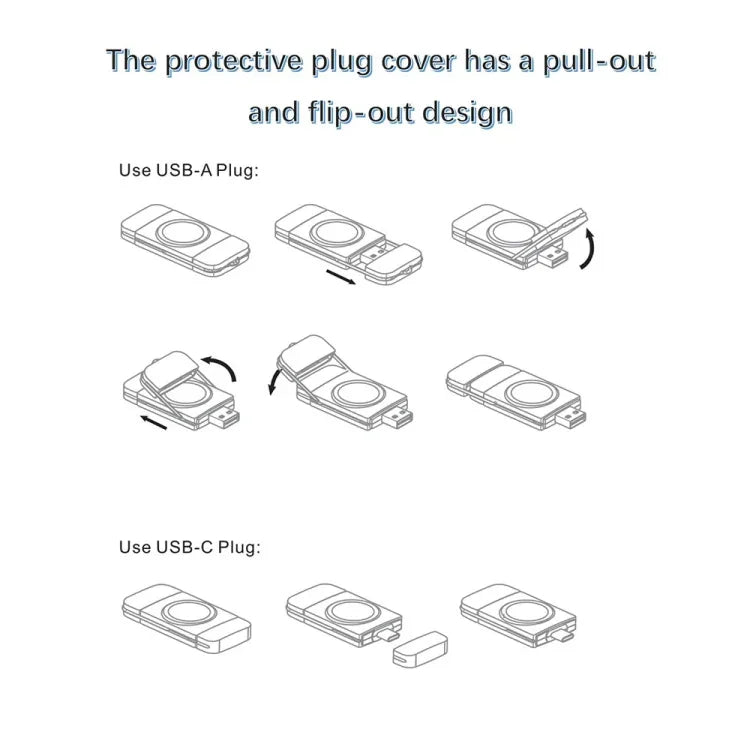 Chargeur sans fil magnétique U8S USB/Type-C, charge rapide pour Samsung Watch 3/4, 4 Classic, Active 1/2