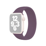 Bracelet de montre en silicone élastique de couleur unie, taille L (156 mm), pour Apple Watch Ultra 49 mm et Ultra 2 49 mm / Series 10 46 mm / 9, 8 et 7 45 mm / SE 3, SE 2, 6, SE, 5 et 4 44 mm / 3, 2 et 1 42 mm.