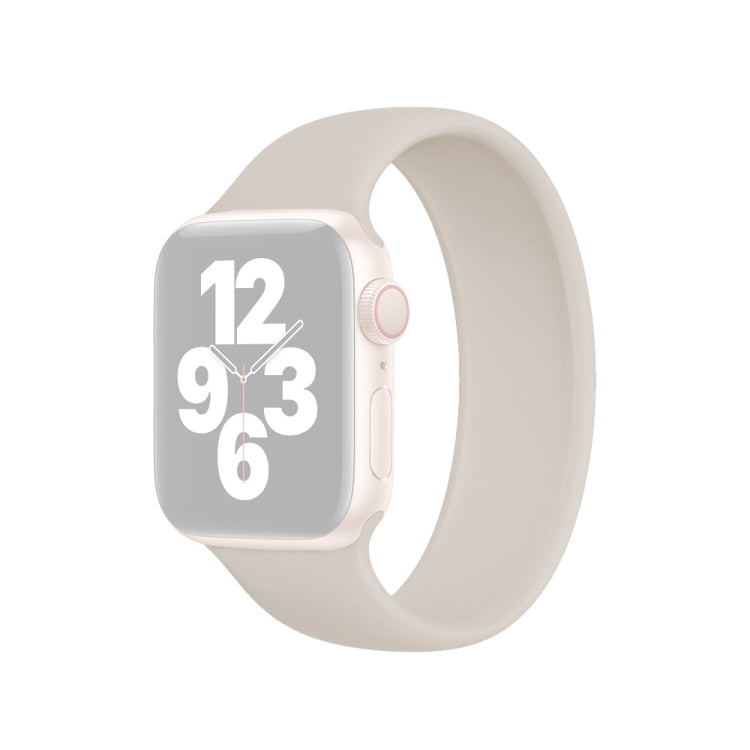 Bracelet de montre en silicone élastique de couleur unie, taille L (156 mm), pour Apple Watch Ultra 49 mm et Ultra 2 49 mm / Series 10 46 mm / 9, 8 et 7 45 mm / SE 3, SE 2, 6, SE, 5 et 4 44 mm / 3, 2 et 1 42 mm.
