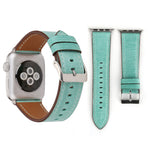 Pour Apple Watch Series 10 42mm / 9&8&7 41mm / SE 3&SE 2&6&SE&5&4 40mm / 3&2&1 38mm Bracelet de montre en cuir véritable style frais, 38mm