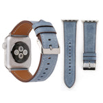 Pour Apple Watch Series 10 42mm / 9&8&7 41mm / SE 3&SE 2&6&SE&5&4 40mm / 3&2&1 38mm Bracelet de montre en cuir véritable style frais, 38mm