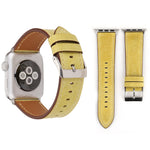 Pour Apple Watch Series 10 42mm / 9&8&7 41mm / SE 3&SE 2&6&SE&5&4 40mm / 3&2&1 38mm Bracelet de montre en cuir véritable style frais, 38mm