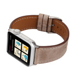 Pour Apple Watch Series 10 42mm / 9&8&7 41mm / SE 3&SE 2&6&SE&5&4 40mm / 3&2&1 38mm Bracelet de montre en cuir véritable style frais, 38mm