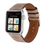Pour Apple Watch Ultra 49 mm et Watch Ultra 2 49 mm / Series 10 46 mm / 9 et 8 et 7 45 mm / SE 3 et SE 2 et 6 et SE et 5 et 4 44 mm / 3 et 2 et 1 42 mm Bracelet de montre en cuir véritable de style frais, 42 mm