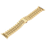 Bracelet de montre pour homme en acier inoxydable, 22 mm, avec boucle déployante papillon cachée et 7 perles, pour Apple Watch 38 mm, homme 22 mm