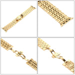 Bracelet de montre pour homme en acier inoxydable, 22 mm, avec boucle déployante papillon cachée et 7 perles, pour Apple Watch 38 mm, homme 22 mm