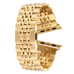 Bracelet de montre pour homme en acier inoxydable, 22 mm, avec boucle déployante papillon cachée et 7 perles, pour Apple Watch 38 mm, homme 22 mm