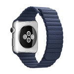 Bracelet en cuir PU avec fermoir magnétique pour Apple Watch 38 mm