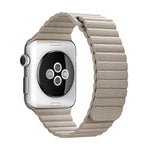 Bracelet en cuir PU avec fermoir magnétique pour Apple Watch 38 mm