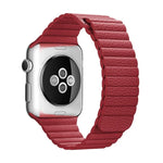 Bracelet en cuir PU avec fermoir magnétique pour Apple Watch 38 mm