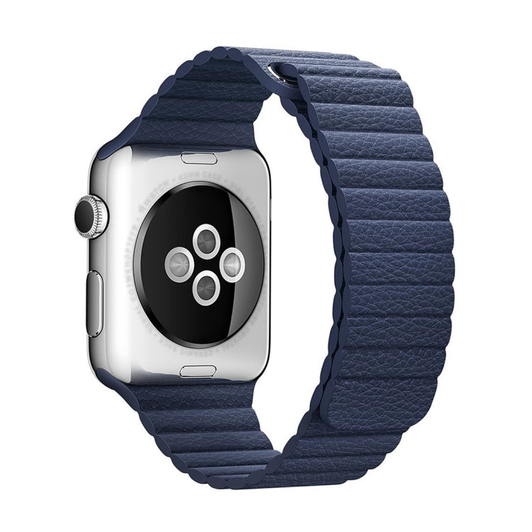 Bracelet en cuir PU avec fermoir magnétique pour Apple Watch 42 mm