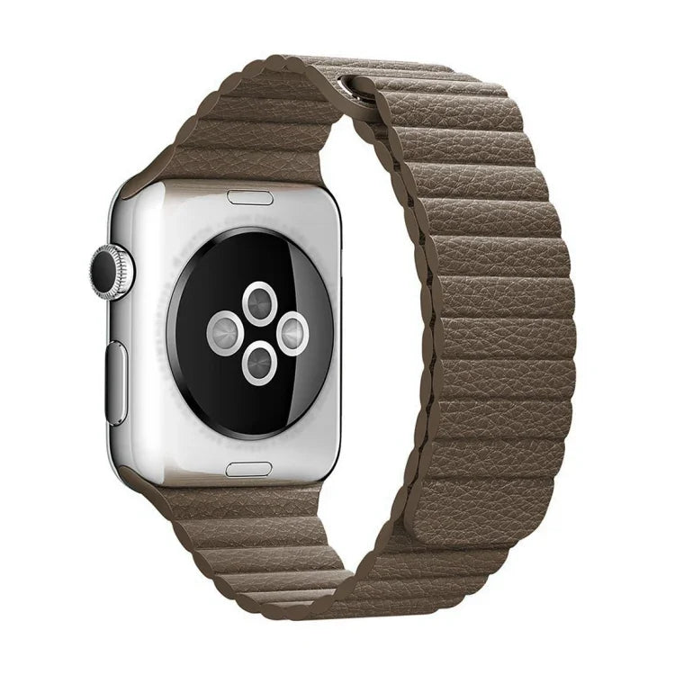Bracelet en cuir PU avec fermoir magnétique pour Apple Watch 42 mm