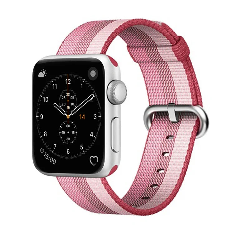 Pour bracelet de montre en nylon tressé rayé de 42 mm pour Apple Watch, pour Apple Watch 42 mm