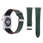 Pour Apple Watch Series 10 42mm / 9&8&7 41mm / SE 3&SE 2&6&SE&5&4 40mm / 3&2&1 38mm Bracelet de montre en cuir véritable simple et tendance avec motif perforé, 38mm