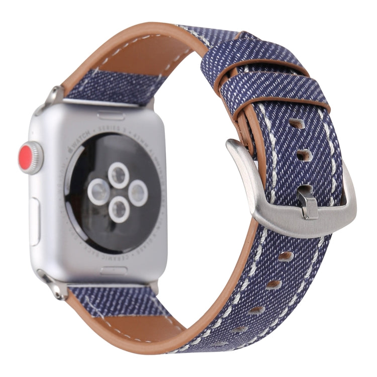 Pour Apple Watch Series 10 42mm / 9&8&7 41mm / SE 3&SE 2&6&SE&5&4 40mm / 3&2&1 38mm Bracelet de montre en cuir véritable à motif Cowboy, 38mm