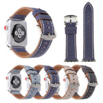 Pour Apple Watch Series 10 42mm / 9&8&7 41mm / SE 3&SE 2&6&SE&5&4 40mm / 3&2&1 38mm Bracelet de montre en cuir véritable à motif Cowboy, 38mm