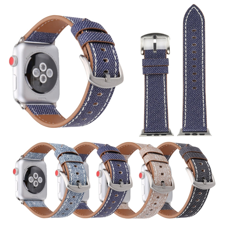 Pour Apple Watch Series 10 42mm / 9&8&7 41mm / SE 3&SE 2&6&SE&5&4 40mm / 3&2&1 38mm Bracelet de montre en cuir véritable à motif Cowboy, 38mm