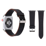 Pour Apple Watch Ultra 49 mm et Watch Ultra 2 49 mm / Series 10 46 mm / 9 et 8 et 7 45 mm / SE 3 et SE 2 et 6 et SE et 5 et 4 44 mm / 3 et 2 et 1 42 mm Bracelet de montre en cuir véritable à motif perforé, 42 mm