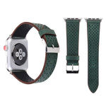 Pour Apple Watch Ultra 49 mm et Watch Ultra 2 49 mm / Series 10 46 mm / 9 et 8 et 7 45 mm / SE 3 et SE 2 et 6 et SE et 5 et 4 44 mm / 3 et 2 et 1 42 mm Bracelet de montre en cuir véritable à motif perforé, 42 mm