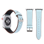 Pour Apple Watch Ultra 49 mm et Watch Ultra 2 49 mm / Series 10 46 mm / 9 et 8 et 7 45 mm / SE 3 et SE 2 et 6 et SE et 5 et 4 44 mm / 3 et 2 et 1 42 mm Bracelet de montre en cuir véritable à motif perforé, 42 mm