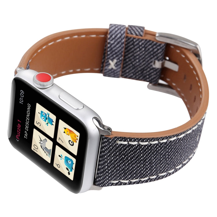 Pour Apple Watch Ultra 49mm&Watch Ultra 2 49mm / Series 10 46mm / 9&8&7 45mm / SE 3&SE 2&6&SE&5&4 44mm / 3&2&1 42mm Bracelet de montre en cuir véritable motif cowboy, 42mm