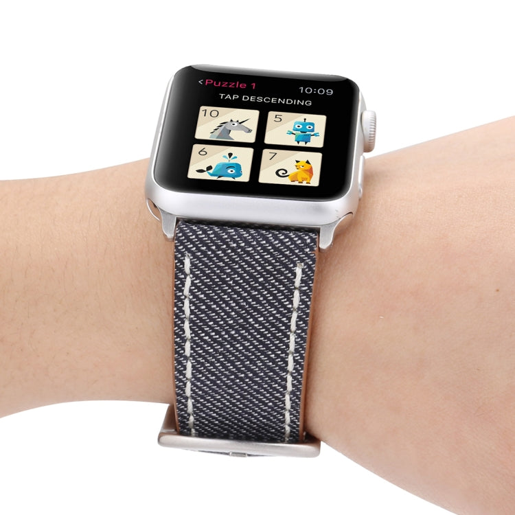 Pour Apple Watch Ultra 49mm&Watch Ultra 2 49mm / Series 10 46mm / 9&8&7 45mm / SE 3&SE 2&6&SE&5&4 44mm / 3&2&1 42mm Bracelet de montre en cuir véritable motif cowboy, 42mm