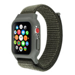 Pour Apple Watch Ultra 49mm & Watch Ultra 2 49mm / Série 10 46mm / 9&8&7 45mm / SE 3&SE 2&6&SE&5&4 44mm / 3&2&1 42mm Bracelet en nylon avec fermeture auto-agrippante, Pour Apple Watch Ultra 49mm / Série 8&7 45mm / SE 2&6&SE&5&4 44mm / 3&2&1 42mm