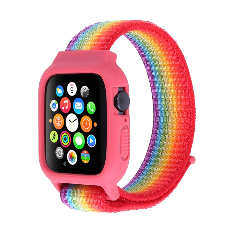 Pour Apple Watch Ultra 49mm & Watch Ultra 2 49mm / Série 10 46mm / 9&8&7 45mm / SE 3&SE 2&6&SE&5&4 44mm / 3&2&1 42mm Bracelet en nylon avec fermeture auto-agrippante, Pour Apple Watch Ultra 49mm / Série 8&7 45mm / SE 2&6&SE&5&4 44mm / 3&2&1 42mm