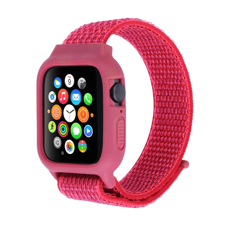 Pour Apple Watch Ultra 49mm & Watch Ultra 2 49mm / Série 10 46mm / 9&8&7 45mm / SE 3&SE 2&6&SE&5&4 44mm / 3&2&1 42mm Bracelet en nylon avec fermeture auto-agrippante, Pour Apple Watch Ultra 49mm / Série 8&7 45mm / SE 2&6&SE&5&4 44mm / 3&2&1 42mm