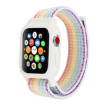 Pour Apple Watch Ultra 49mm & Watch Ultra 2 49mm / Série 10 46mm / 9&8&7 45mm / SE 3&SE 2&6&SE&5&4 44mm / 3&2&1 42mm Bracelet en nylon avec fermeture auto-agrippante, Pour Apple Watch Ultra 49mm / Série 8&7 45mm / SE 2&6&SE&5&4 44mm / 3&2&1 42mm