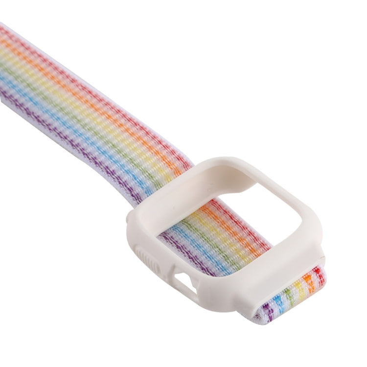 Pour Apple Watch Ultra 49mm & Watch Ultra 2 49mm / Série 10 46mm / 9&8&7 45mm / SE 3&SE 2&6&SE&5&4 44mm / 3&2&1 42mm Bracelet en nylon avec fermeture auto-agrippante, Pour Apple Watch Ultra 49mm / Série 8&7 45mm / SE 2&6&SE&5&4 44mm / 3&2&1 42mm