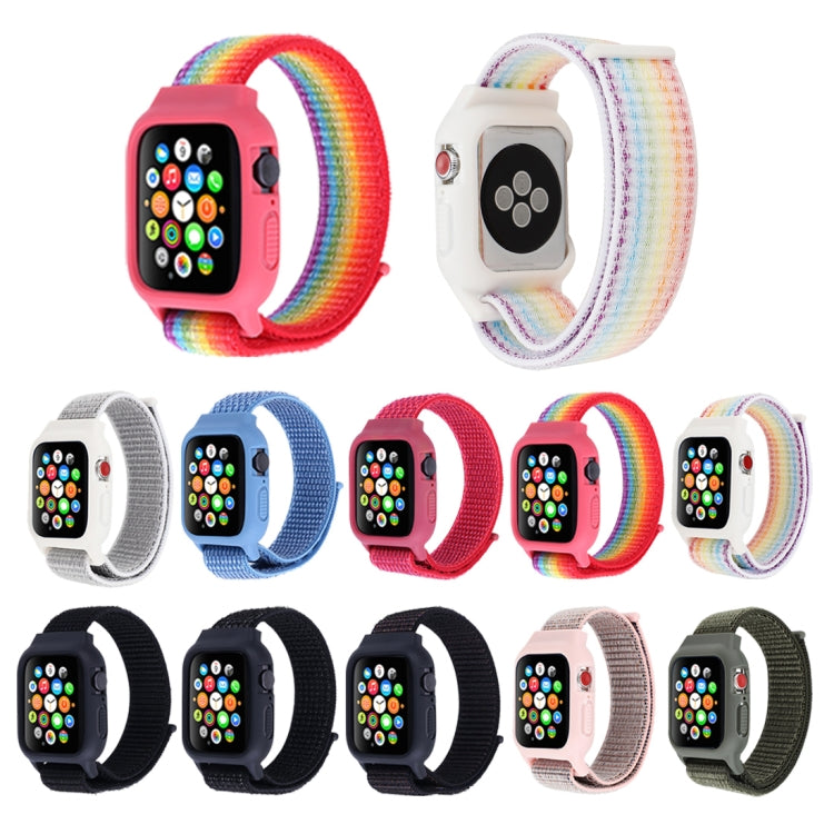 Pour Apple Watch Ultra 49mm & Watch Ultra 2 49mm / Série 10 46mm / 9&8&7 45mm / SE 3&SE 2&6&SE&5&4 44mm / 3&2&1 42mm Bracelet en nylon avec fermeture auto-agrippante, Pour Apple Watch Ultra 49mm / Série 8&7 45mm / SE 2&6&SE&5&4 44mm / 3&2&1 42mm