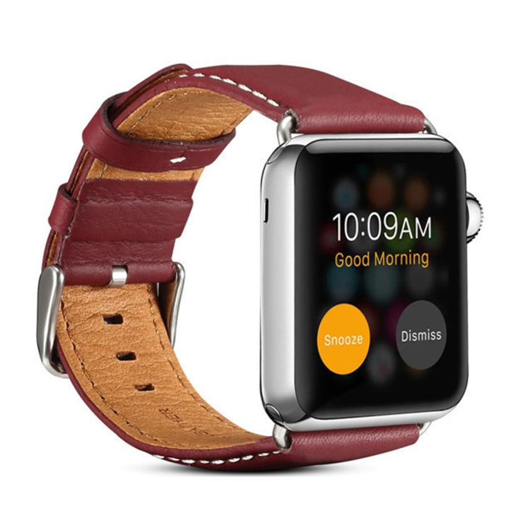 Bracelet de montre de luxe écologique en cuir Denior pour Apple Watch Ultra 49 mm et Ultra 2 49 mm / Series 10 46 mm / 9, 8 et 7 45 mm / SE 3, SE 2, 6, SE 5 et 4 44 mm / 3, 2 et 1 42 mm