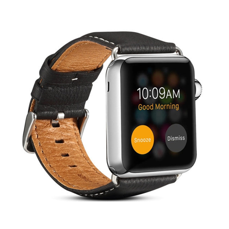 Bracelet de montre de luxe écologique en cuir Denior pour Apple Watch Ultra 49 mm et Ultra 2 49 mm / Series 10 46 mm / 9, 8 et 7 45 mm / SE 3, SE 2, 6, SE 5 et 4 44 mm / 3, 2 et 1 42 mm