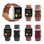 Bracelet de montre de luxe écologique en cuir Denior pour Apple Watch Ultra 49 mm et Ultra 2 49 mm / Series 10 46 mm / 9, 8 et 7 45 mm / SE 3, SE 2, 6, SE 5 et 4 44 mm / 3, 2 et 1 42 mm