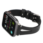 Bracelet de montre en cuir simple en forme de V pour Apple Watch Ultra 49 mm et Ultra 2 49 mm / Series 10 46 mm / 9, 8 et 7 45 mm / SE 3, SE 2, 6, SE 5 et 4 44 mm / 3, 2 et 1 42 mm