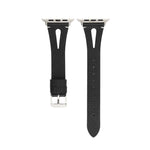 Bracelet de montre en cuir simple en forme de V pour Apple Watch Ultra 49 mm et Ultra 2 49 mm / Series 10 46 mm / 9, 8 et 7 45 mm / SE 3, SE 2, 6, SE 5 et 4 44 mm / 3, 2 et 1 42 mm