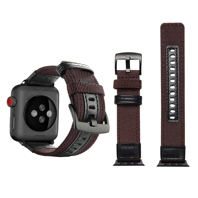 Bracelet de montre en nylon style Jeep avec boucle en acier inoxydable pour Apple Watch Series 3 et 2 et 1 42mm, 42mm