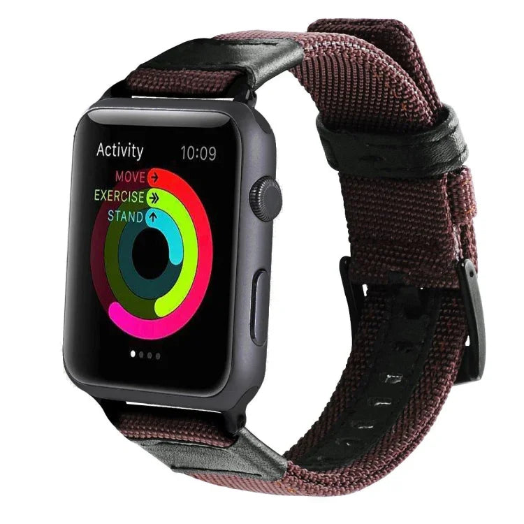 Bracelet de montre en nylon style Jeep avec boucle en acier inoxydable pour Apple Watch Series 3 et 2 et 1 42mm, 42mm