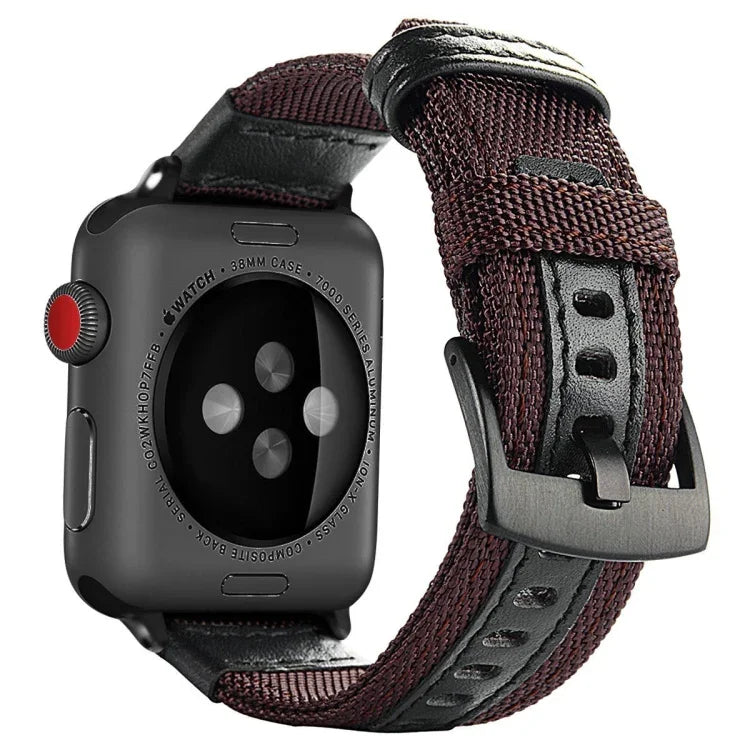 Bracelet de montre en nylon style Jeep avec boucle en acier inoxydable pour Apple Watch Series 3 et 2 et 1 42mm, 42mm