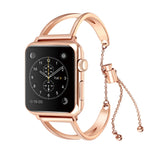 Bracelet en forme de V en métal avec boucle en acier inoxydable pour Apple Watch Series 10 42mm / 9&8&7 41mm / SE 3&SE 2&6&SE&5&4 40mm / 3&2&1 38mm, 7 41mm / 6&SE&5&4 40mm / 3&2&1 38mm