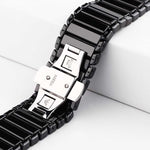 Pour Apple Watch Ultra 49 mm et Watch Ultra 2 49 mm / Series 10 46 mm / 9&8&7 45 mm / SE 3&SE 2&6&SE&5&4 44 mm / 3&2&1 42 mm Bracelet de montre délicat en céramique, 42 mm