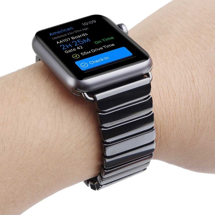 Pour Apple Watch Ultra 49 mm et Watch Ultra 2 49 mm / Series 10 46 mm / 9&8&7 45 mm / SE 3&SE 2&6&SE&5&4 44 mm / 3&2&1 42 mm Bracelet de montre délicat en céramique, 42 mm