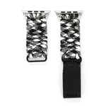 Bracelet de montre en nylon avec corde de parapluie en cuir véritable et boucle en acier inoxydable, compatible avec les Apple Watch Series 10 42 mm / 9&8&7 41 mm / SE 3&SE 2&6&SE&5&4 40 mm / 3&2&1 38 mm, 7 41 mm / 6&SE&5&4 40 mm / 3&2&1 38 mm