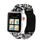 Bracelet de montre en nylon avec corde de parapluie en cuir véritable et boucle en acier inoxydable, compatible avec les Apple Watch Series 10 42 mm / 9&8&7 41 mm / SE 3&SE 2&6&SE&5&4 40 mm / 3&2&1 38 mm, 7 41 mm / 6&SE&5&4 40 mm / 3&2&1 38 mm