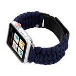Bracelet de montre en cuir véritable Magic Paste avec corde en nylon et boucle en acier inoxydable pour Apple Watch Ultra 49mm & Watch Ultra 2 49mm / Série 10 46mm / 9&8&7 45mm / SE 3&SE 2&6&SE&5&4 44mm / 3&2&1 42mm, 7 45mm / 6&SE&5&4 44mm / 3&2&1 42mm