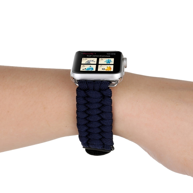 Bracelet de montre en cuir véritable Magic Paste avec corde en nylon et boucle en acier inoxydable pour Apple Watch Ultra 49mm & Watch Ultra 2 49mm / Série 10 46mm / 9&8&7 45mm / SE 3&SE 2&6&SE&5&4 44mm / 3&2&1 42mm, 7 45mm / 6&SE&5&4 44mm / 3&2&1 42mm