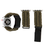 Bracelet de montre en cuir véritable Magic Paste avec corde en nylon et boucle en acier inoxydable pour Apple Watch Ultra 49mm & Watch Ultra 2 49mm / Série 10 46mm / 9&8&7 45mm / SE 3&SE 2&6&SE&5&4 44mm / 3&2&1 42mm, 7 45mm / 6&SE&5&4 44mm / 3&2&1 42mm