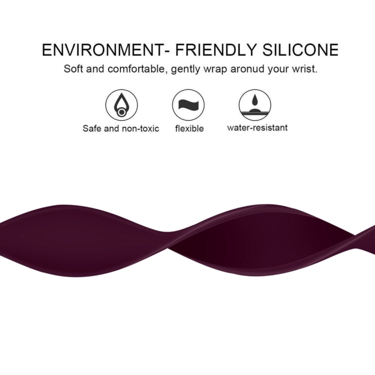 Pour Apple Watch Series 8&7 41mm / SE 2&6&SE&5&4 40mm / 3&2&1 38mm Bracelet en silicone élastique de couleur unie, Taille: L 156mm, Taille: L 156mm