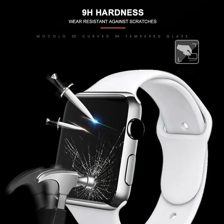 mocolo Film en Verre Trempé 0.33mm 9H 3D Bords Arrondis Adhésion Totale pour Apple Watch Series 6 / 5 / 4 / Watch SE 40mm, pour Apple Watch Series 6 / 5 / 4 / Watch SE 40mm